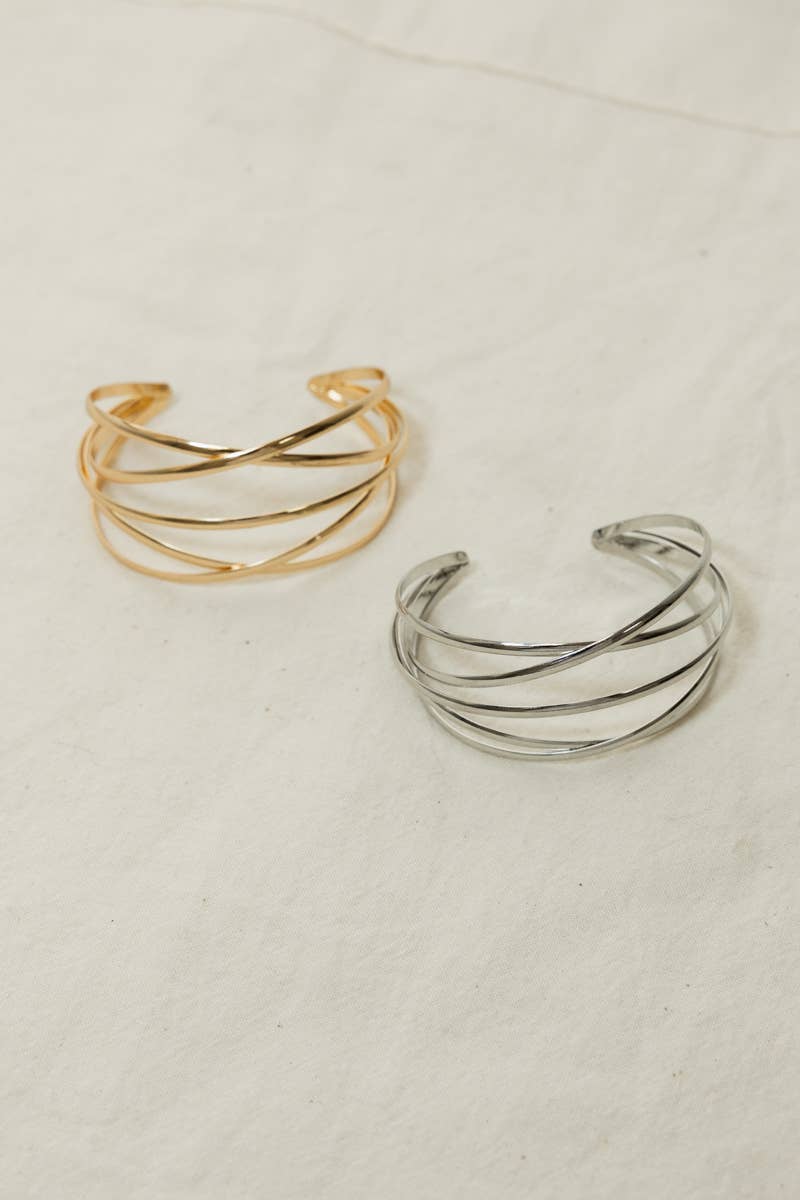 Retro Metallic Cuff Bracelet