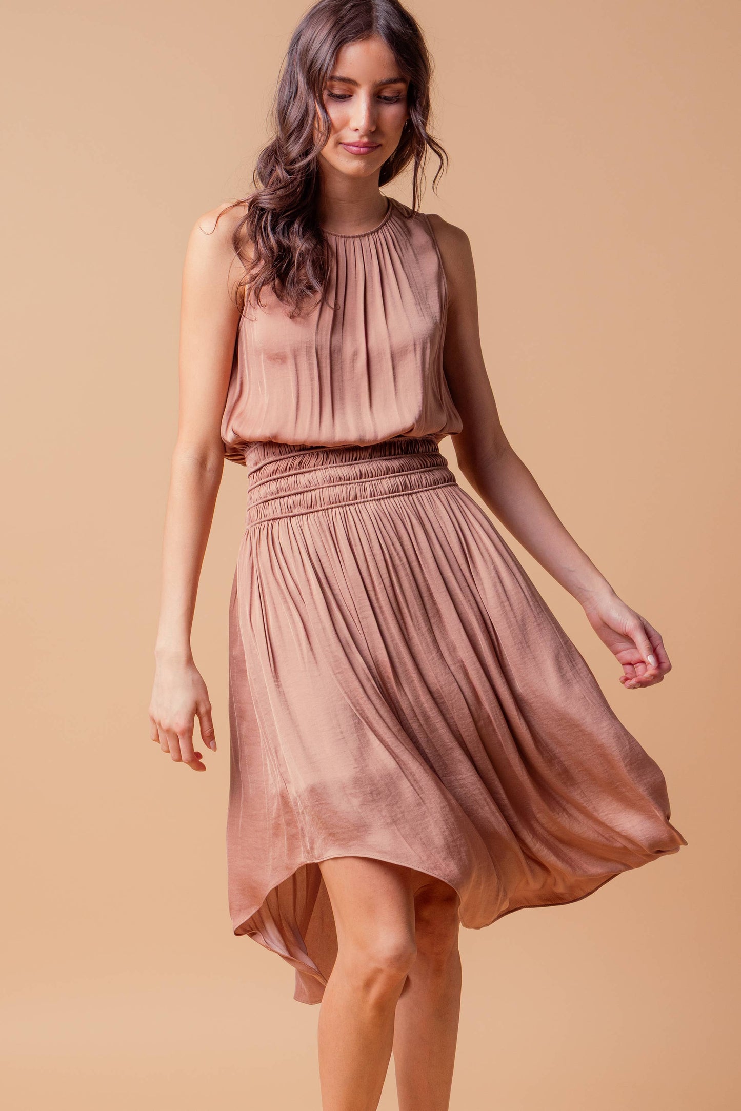 Champagne Midi Dress