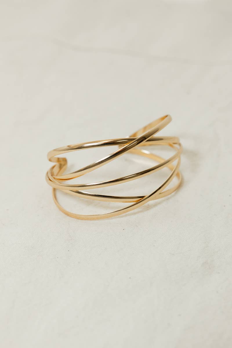 Retro Metallic Cuff Bracelet