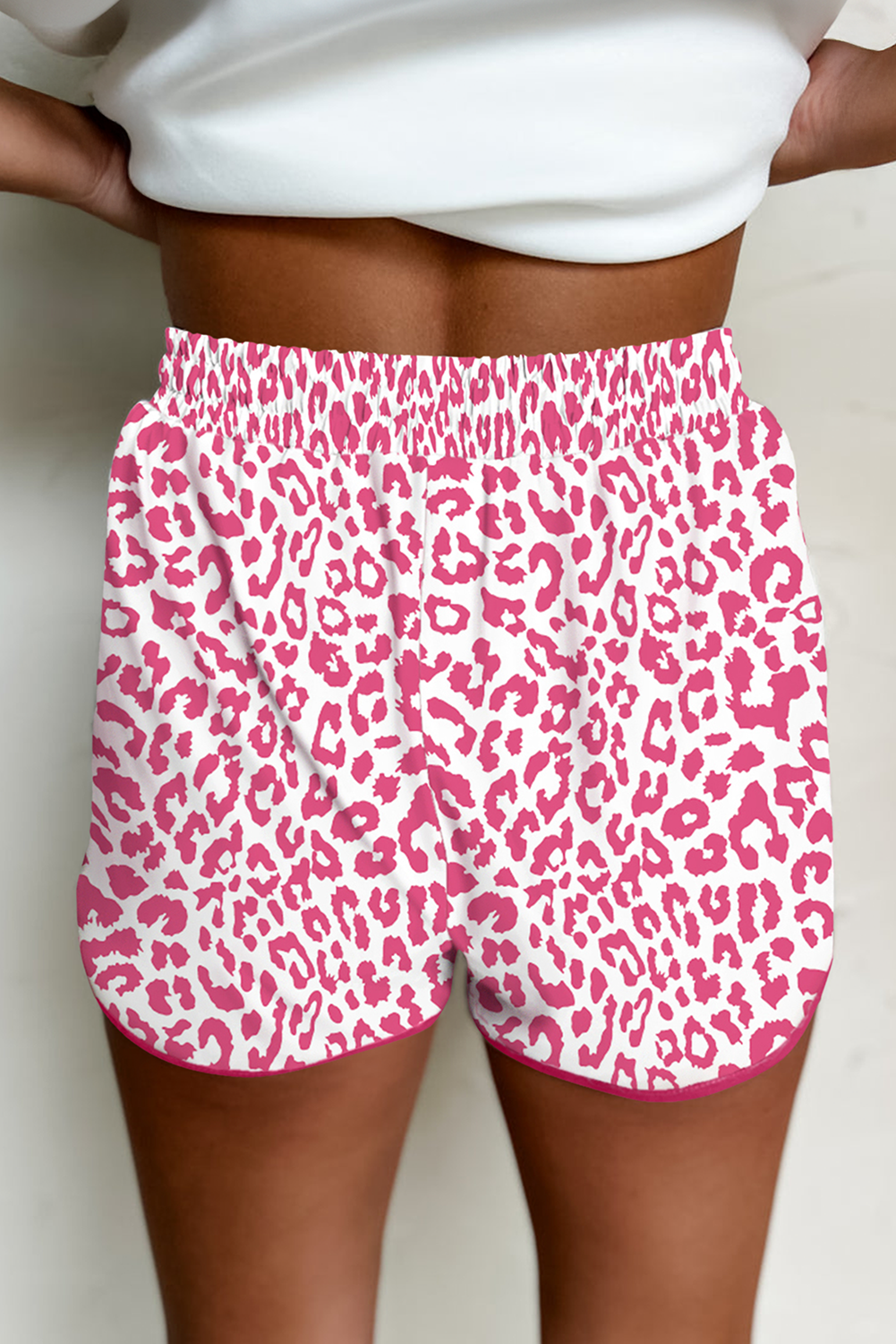 Leopard Lace-Up Casual Shorts