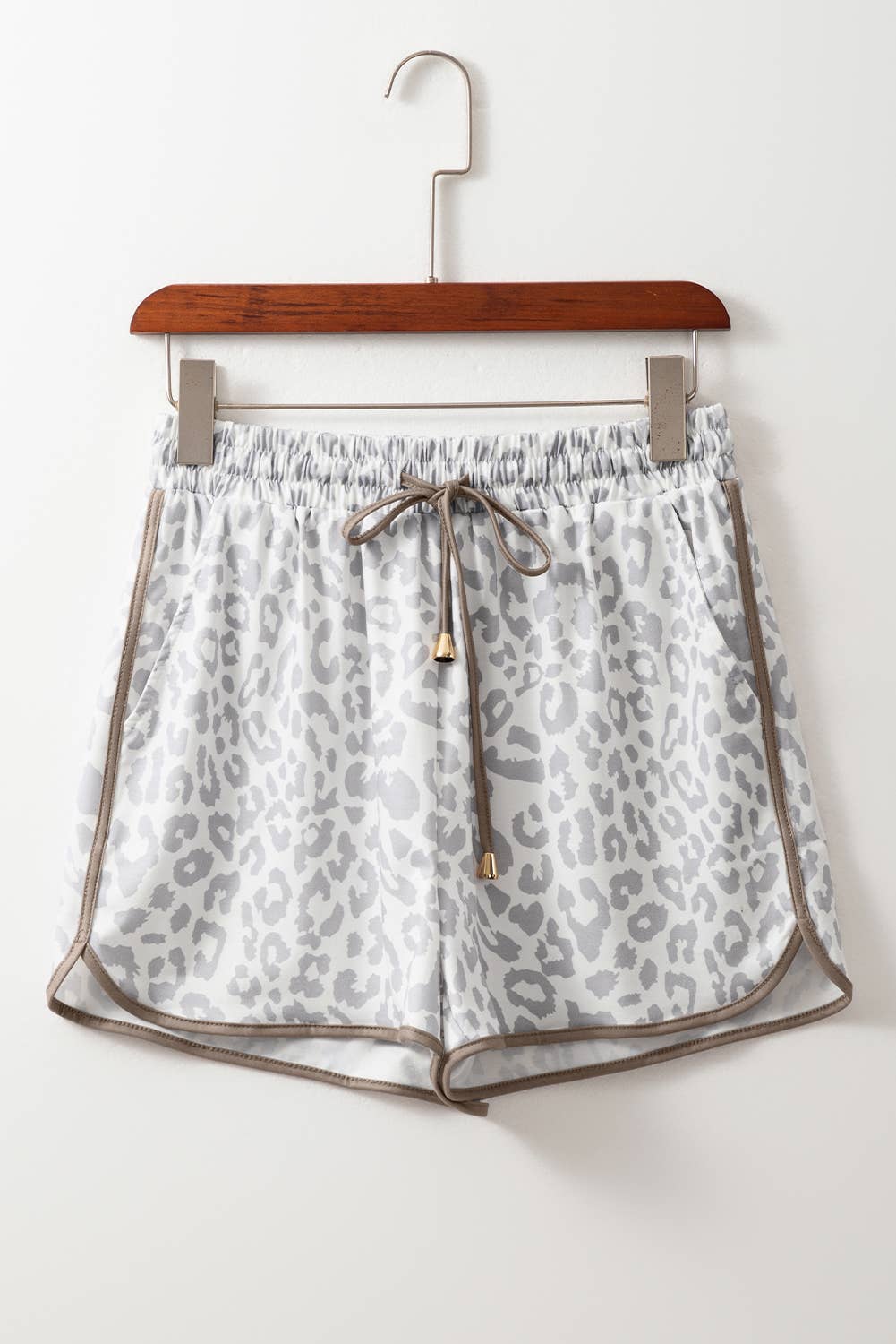 Leopard Lace-Up Casual Shorts