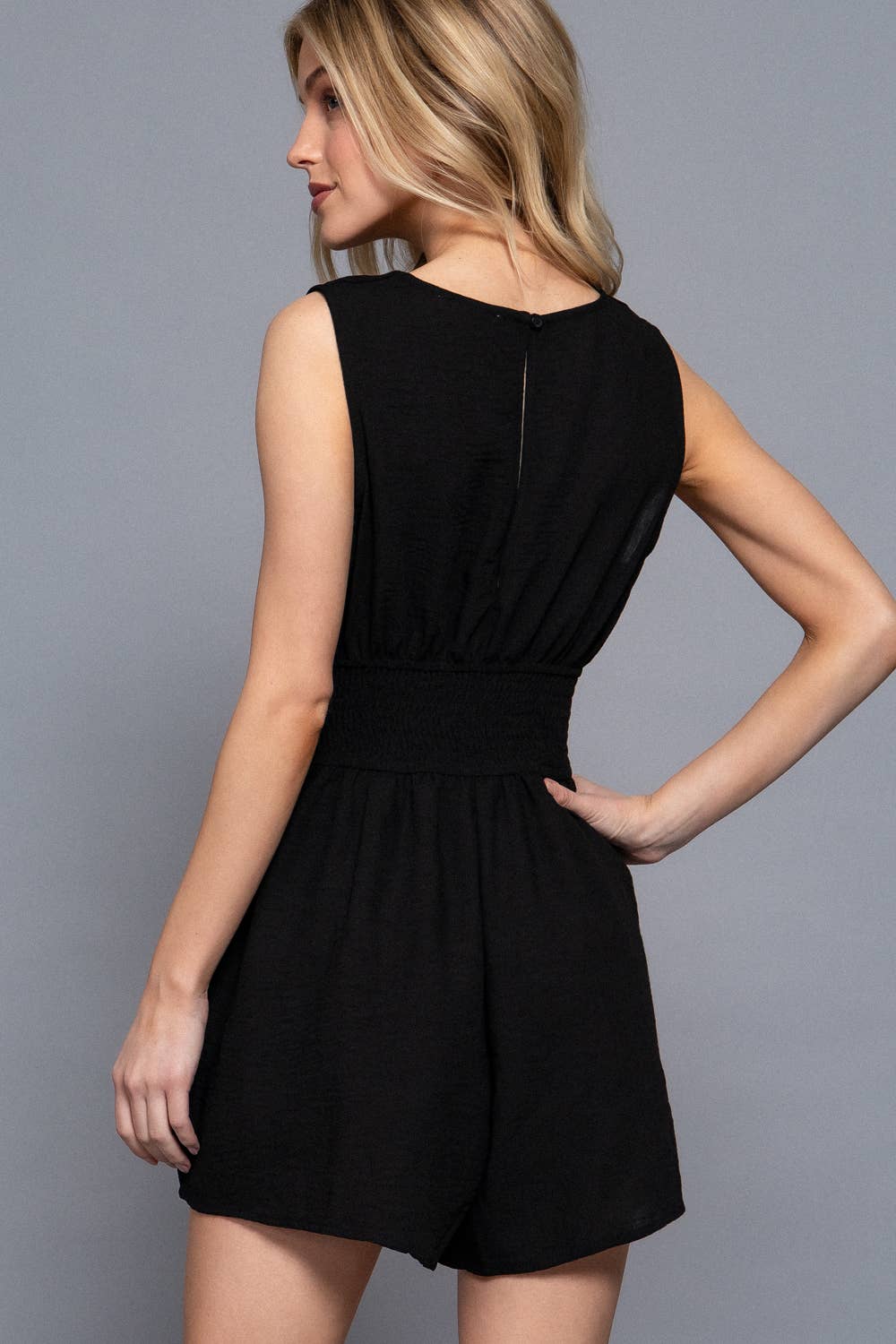 Sleeveless Front-Tie Romper