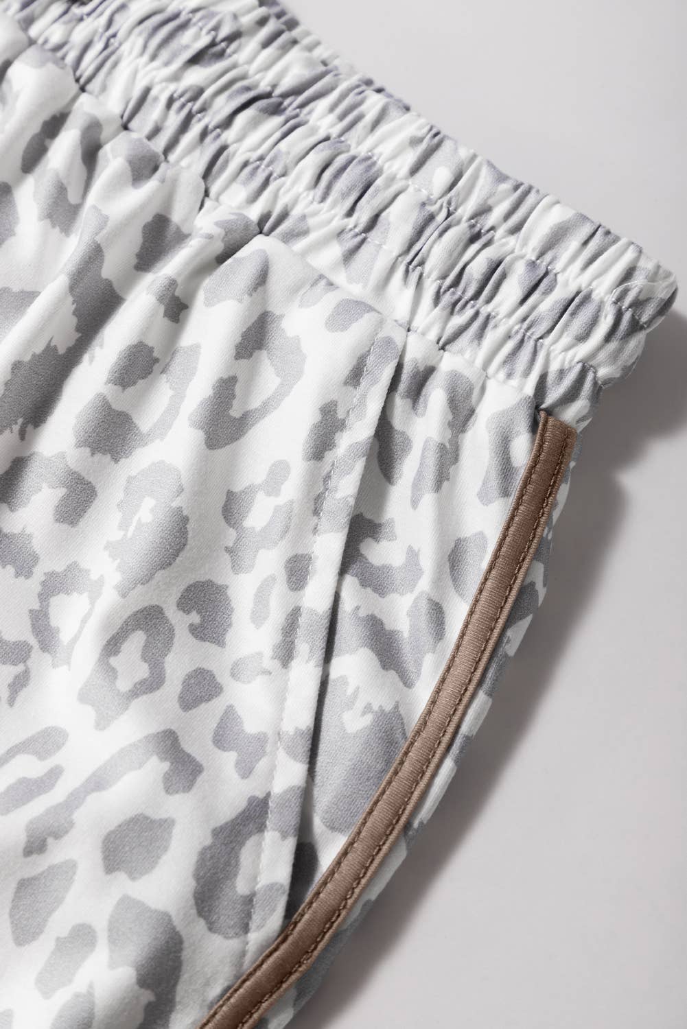 Leopard Lace-Up Casual Shorts