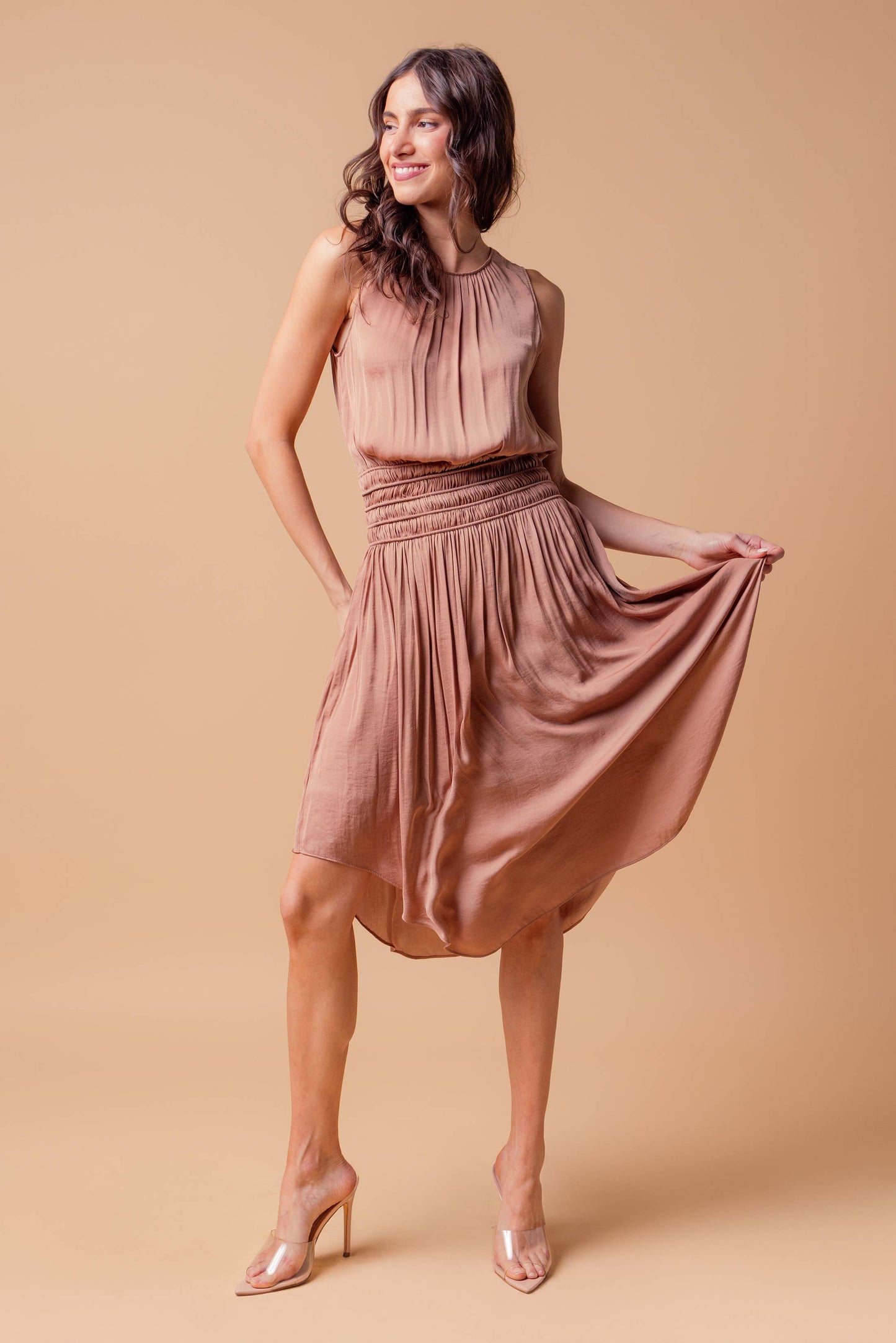 Champagne Midi Dress