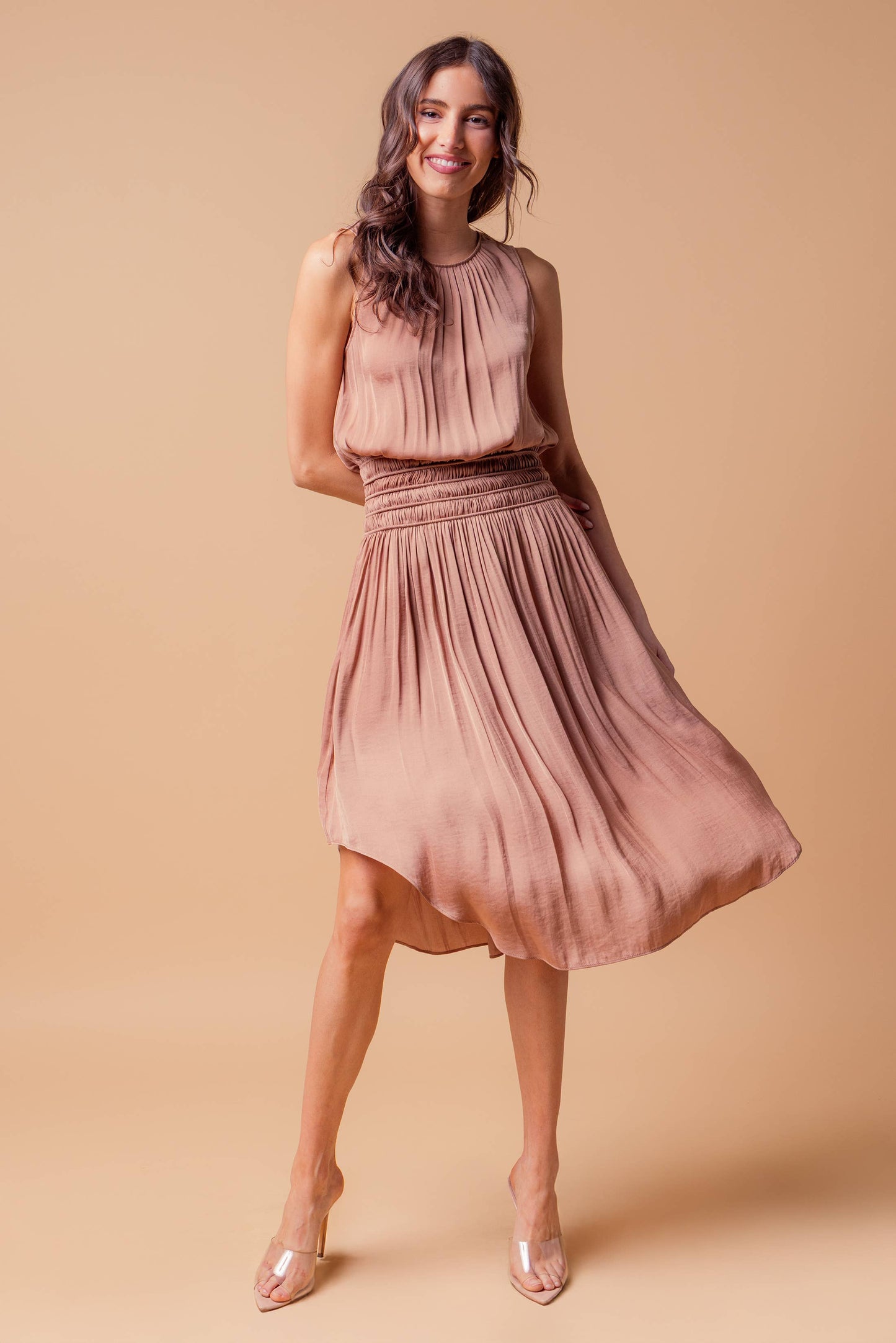 Champagne Midi Dress