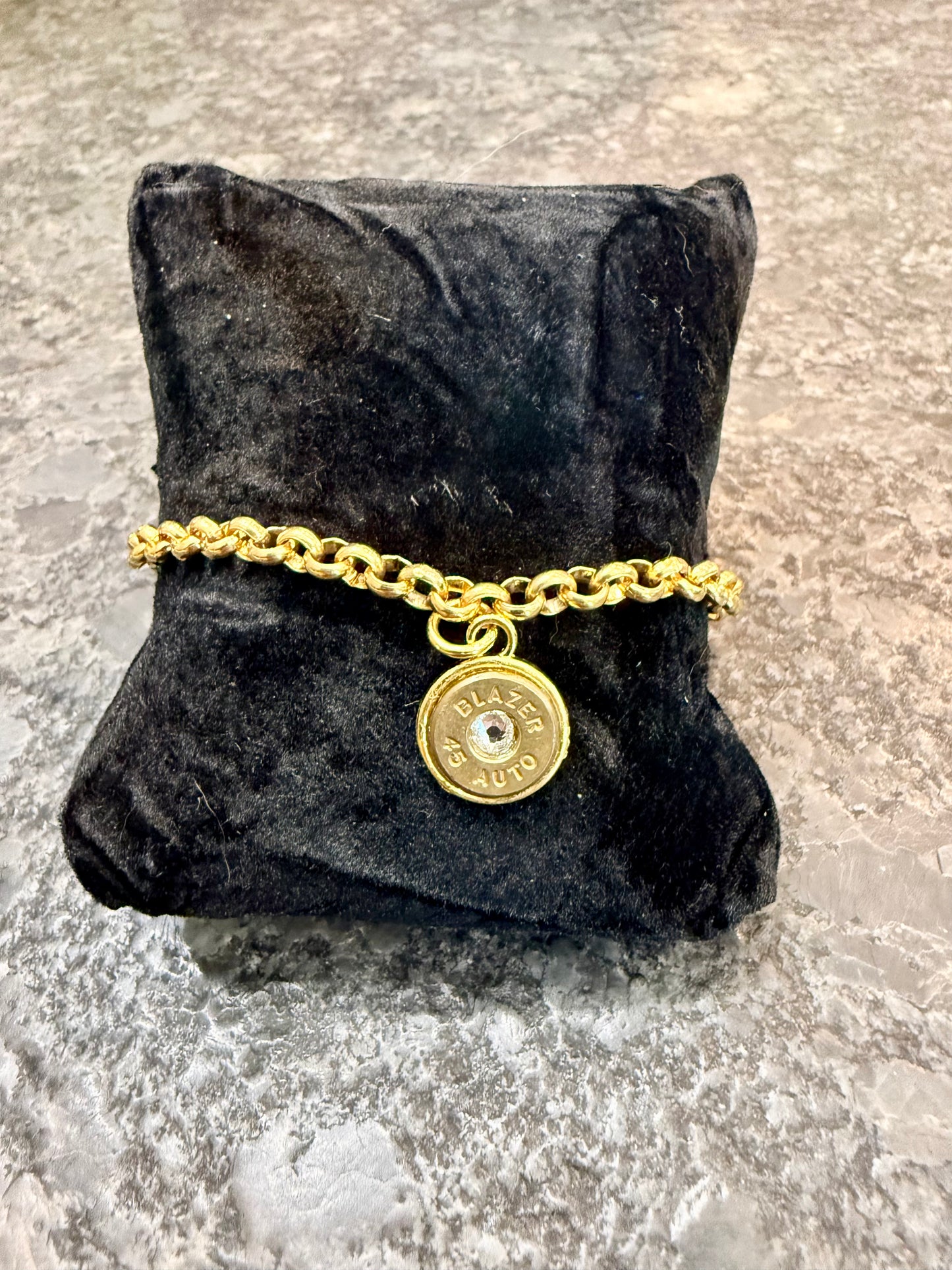 CZ Bullet Bracelet Gold