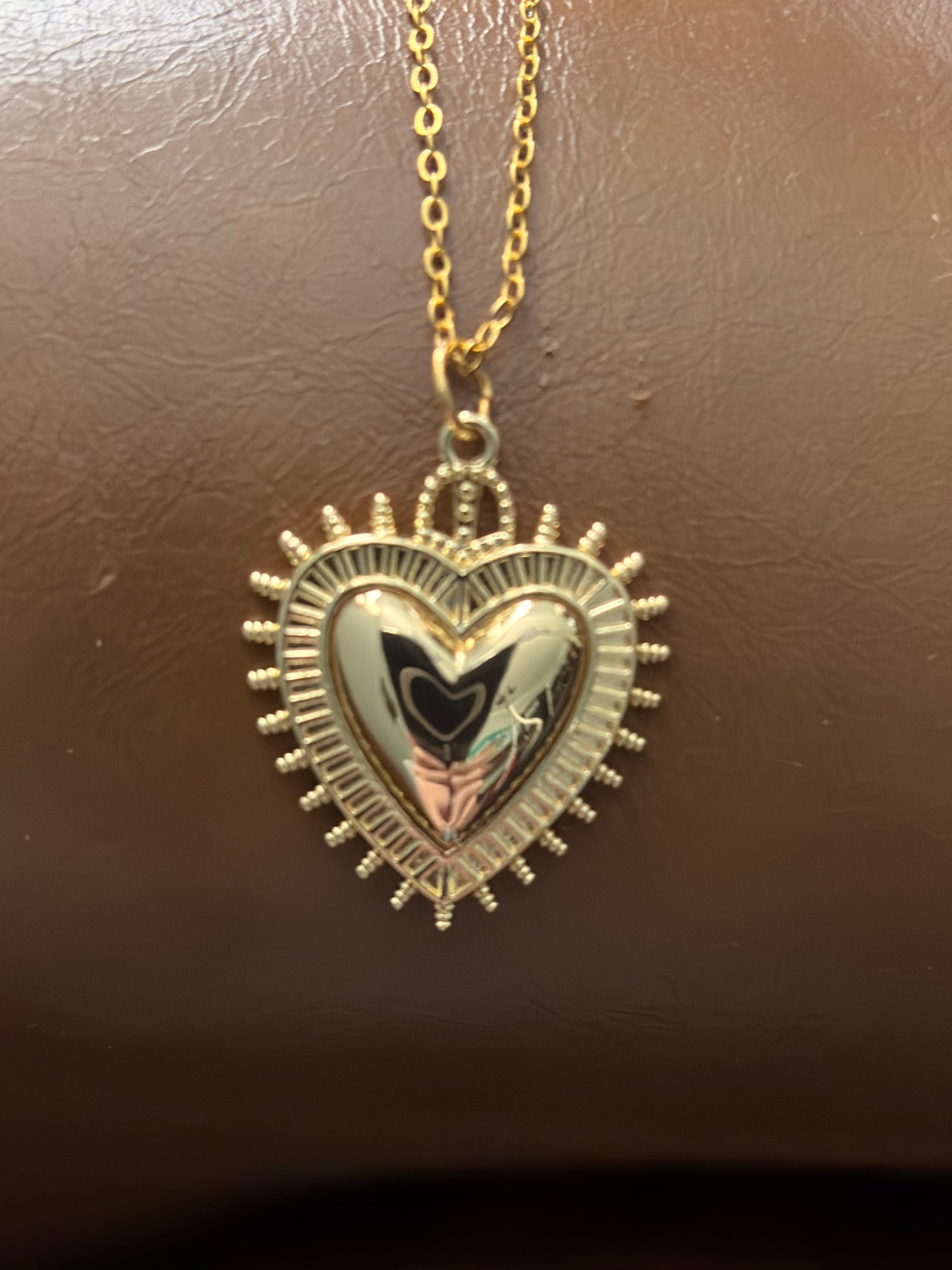 Gold Chain Necklace with Charm