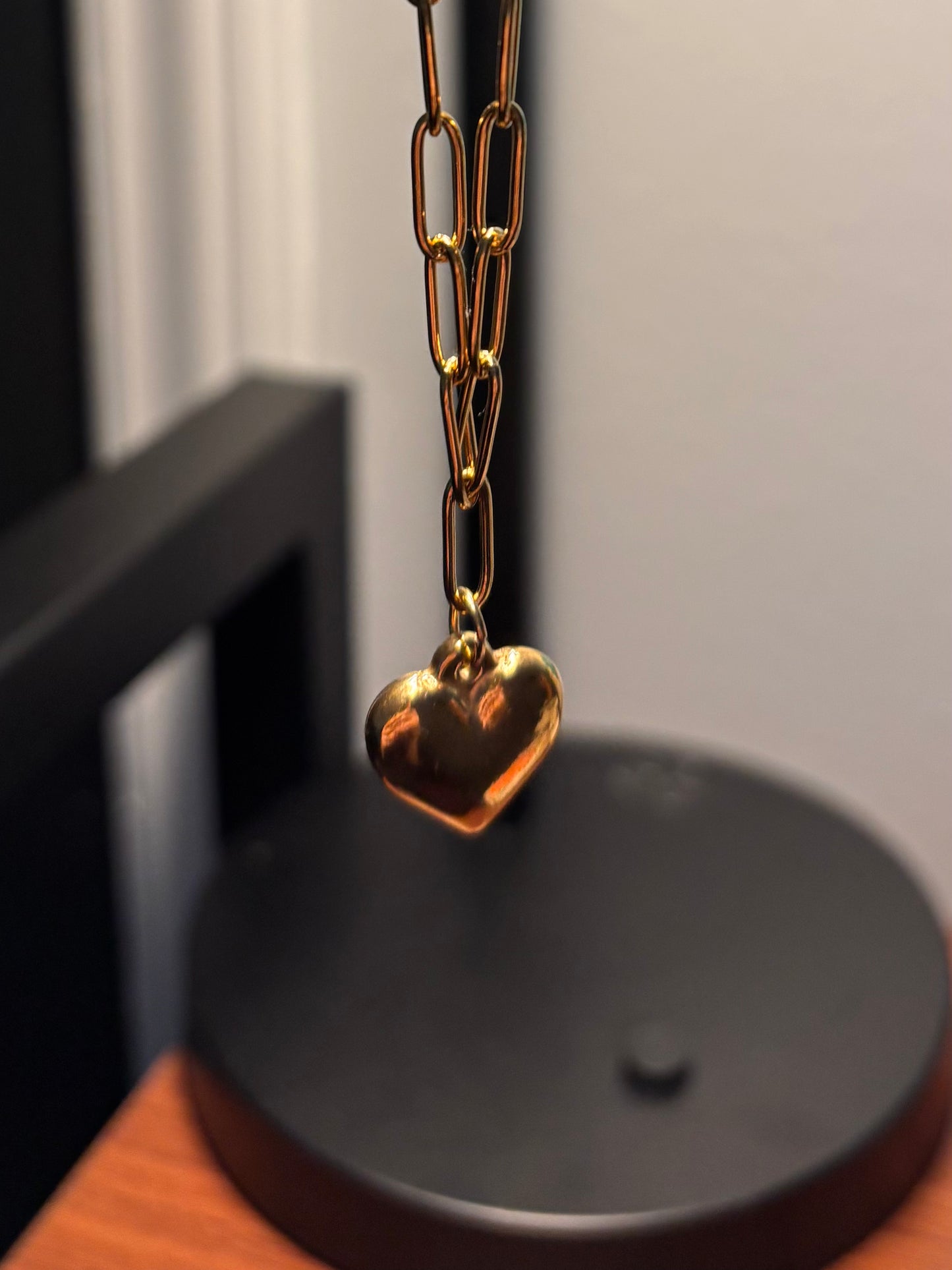 Gold Heart Link Necklace