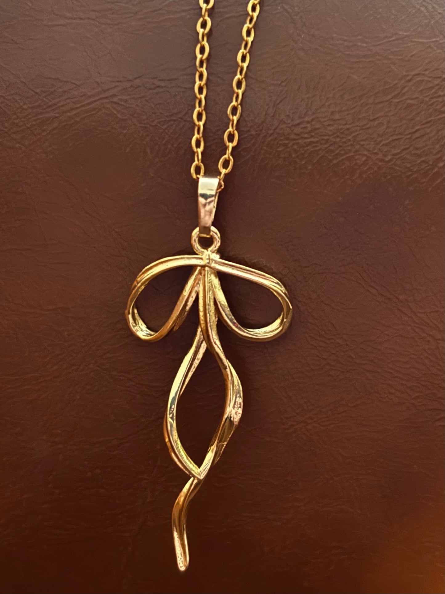 Gold Chain Necklace with Charm