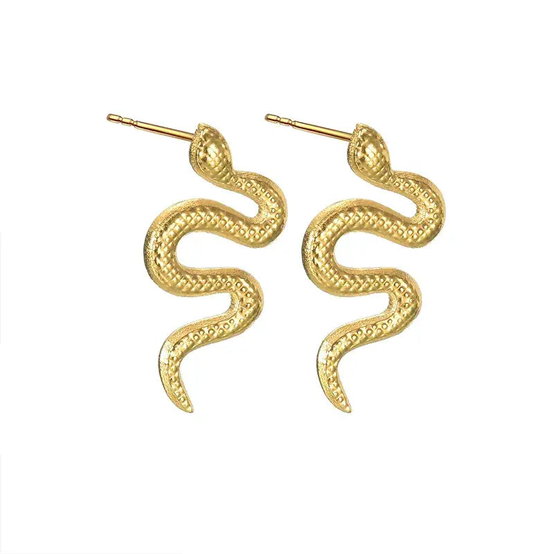 Snake Retro 18K Gold Plated Earrings