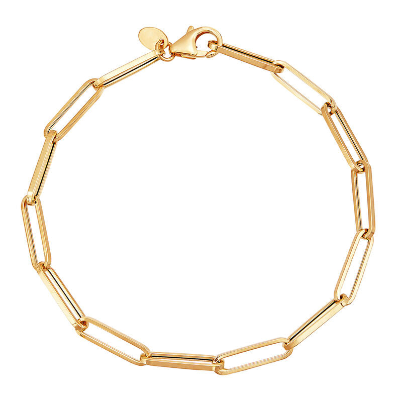 Gold Paperclip Link Bracelet