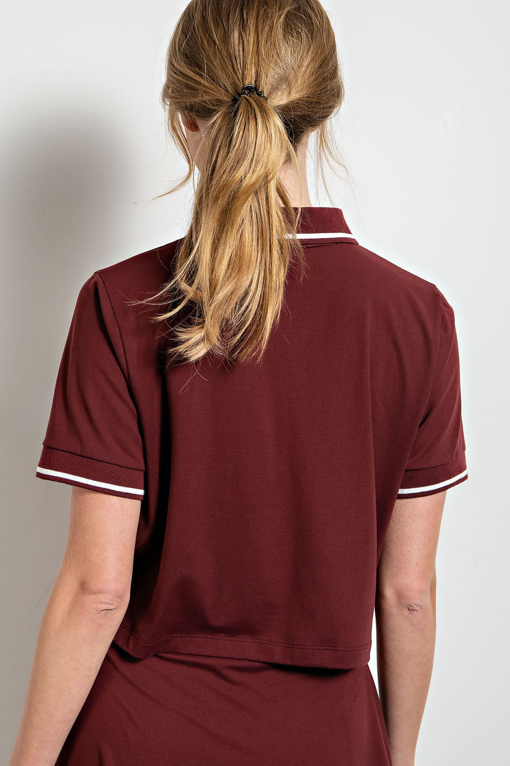 Butter Soft Tennis Polo Crop Shirt