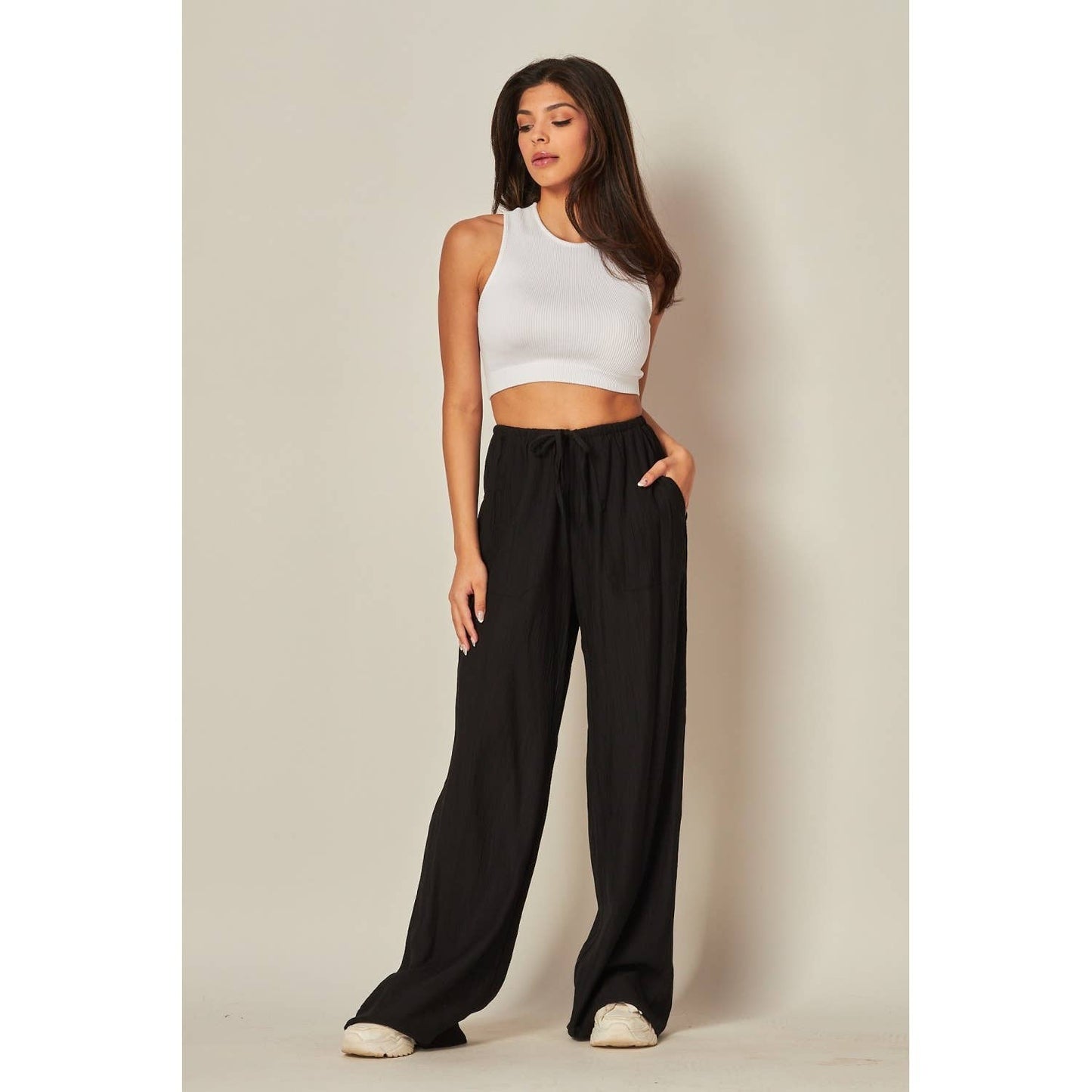 Wide Leg Black Pants