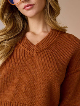 Autumn Blaze V Neck Sweater