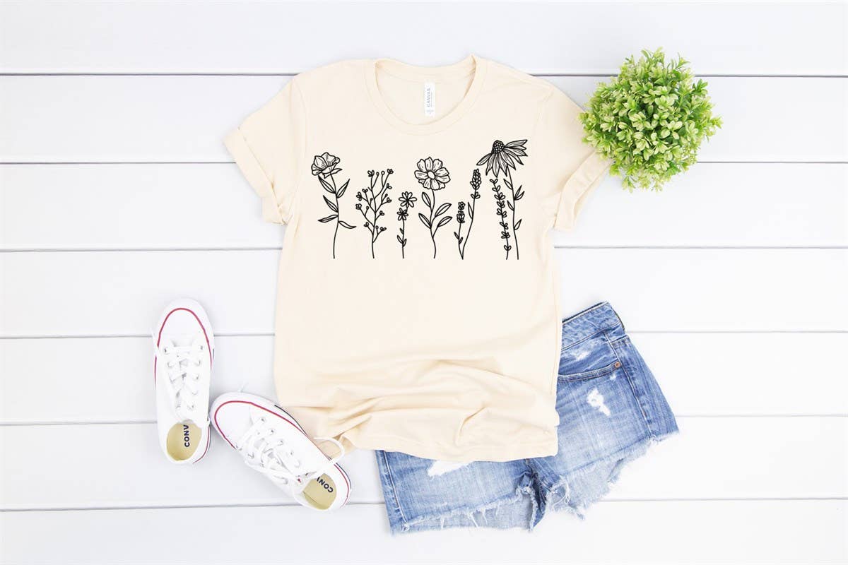 Flower Natural Tee