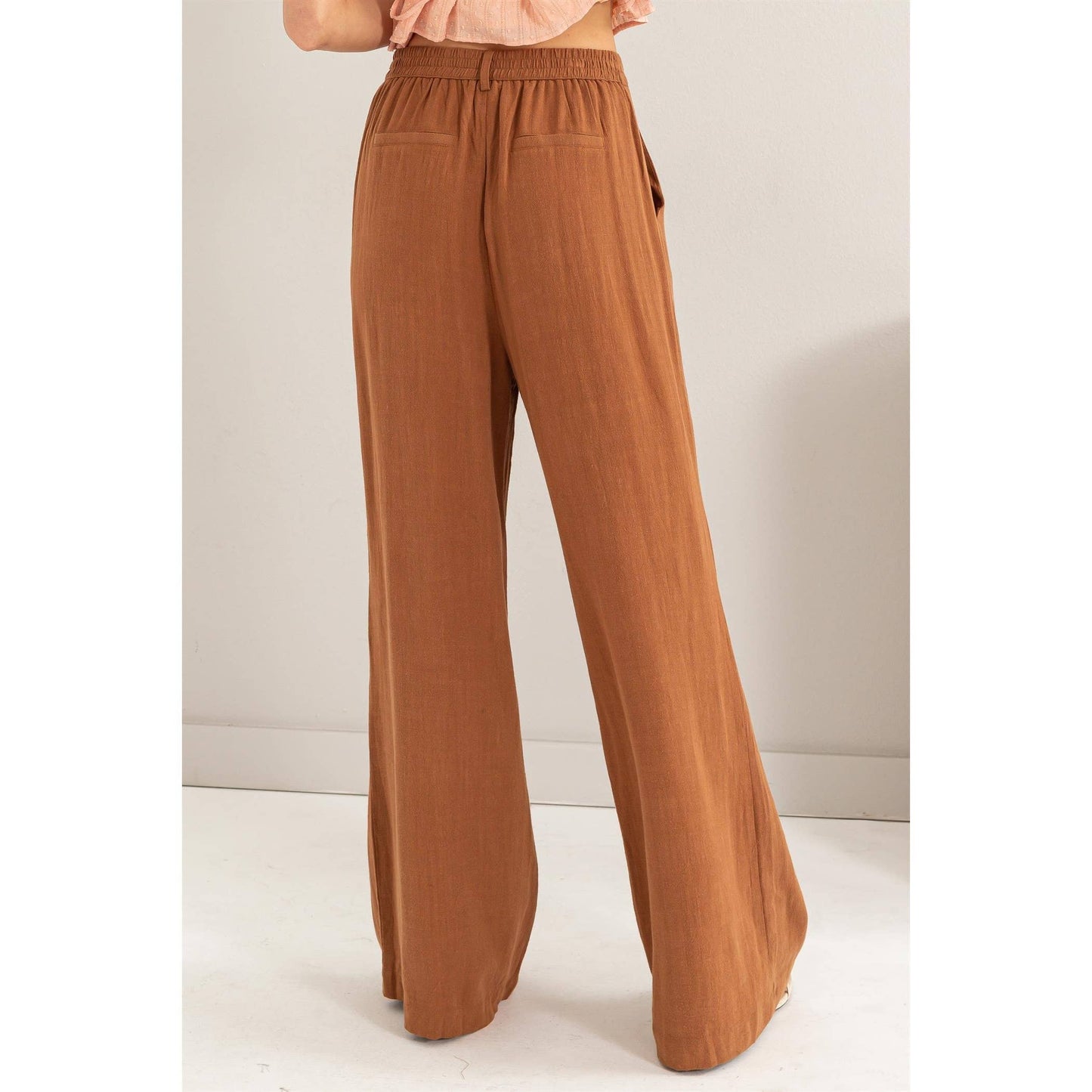 Linen Blend Rust Trousers