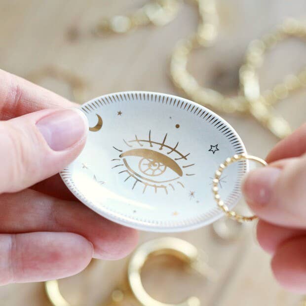 Tiny Blue Celestial Eye Trinket Dish