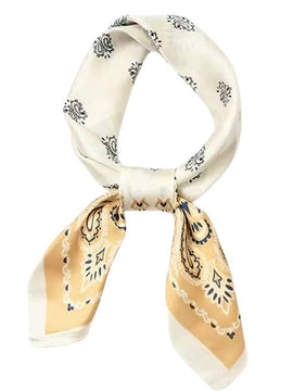 Gold & Cream Satin Scarf