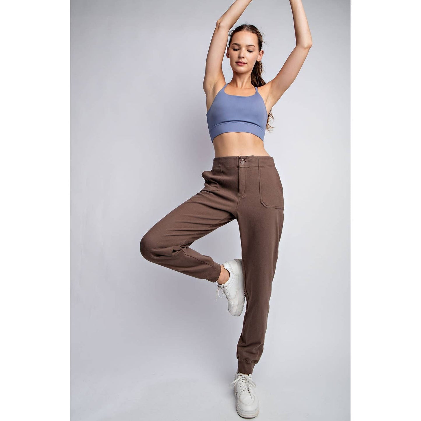 Rae Mode Stretch Joggers in Coffee
