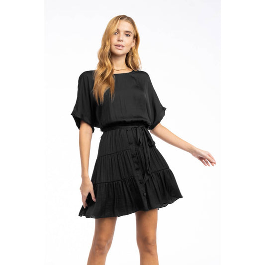 Short Sleeve Tiered Mini Dress