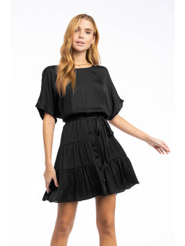 Short Sleeve Tiered Mini Dress