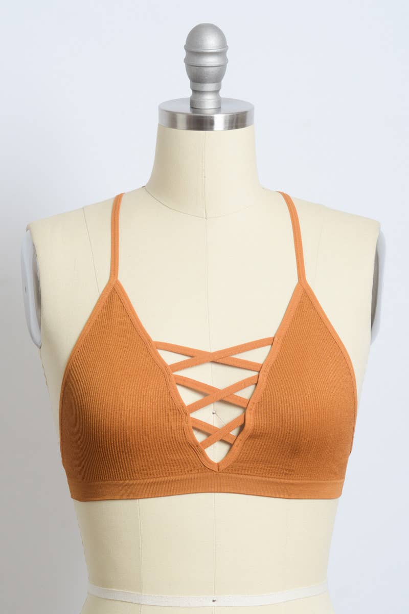 Lace Up Racer Back Bralette