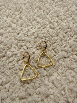 Gold Triangle Earrings