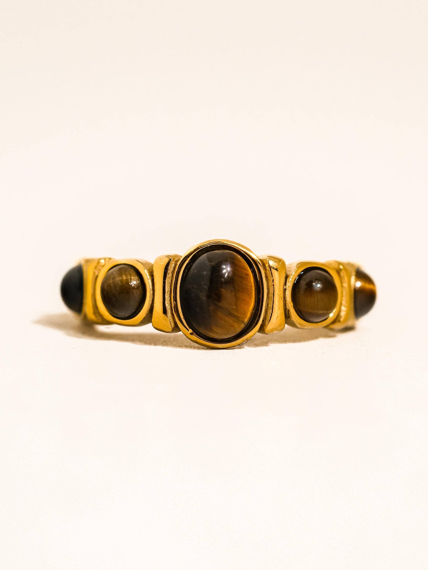 Canso 18K Gold Non-Tarnish Tiger Eye Ring