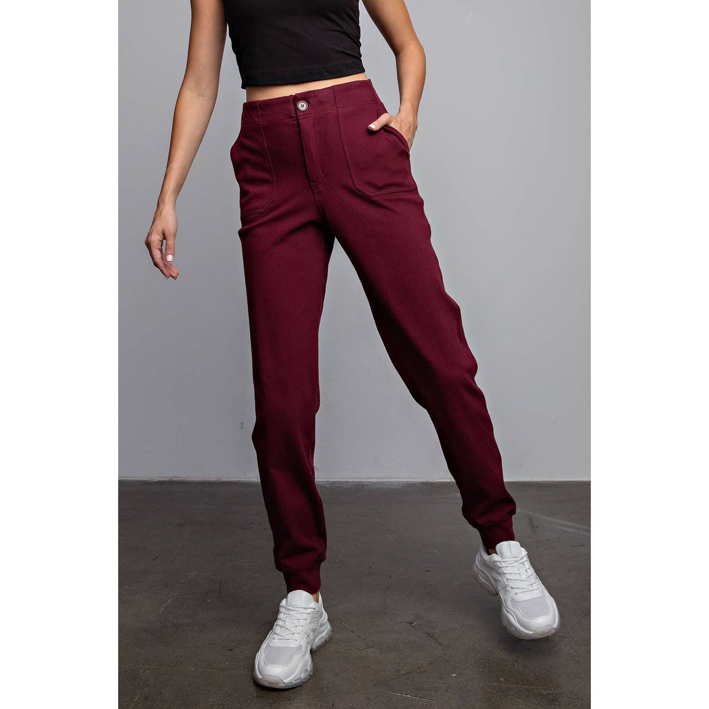 Rae Mode Stretch Joggers in Coffee