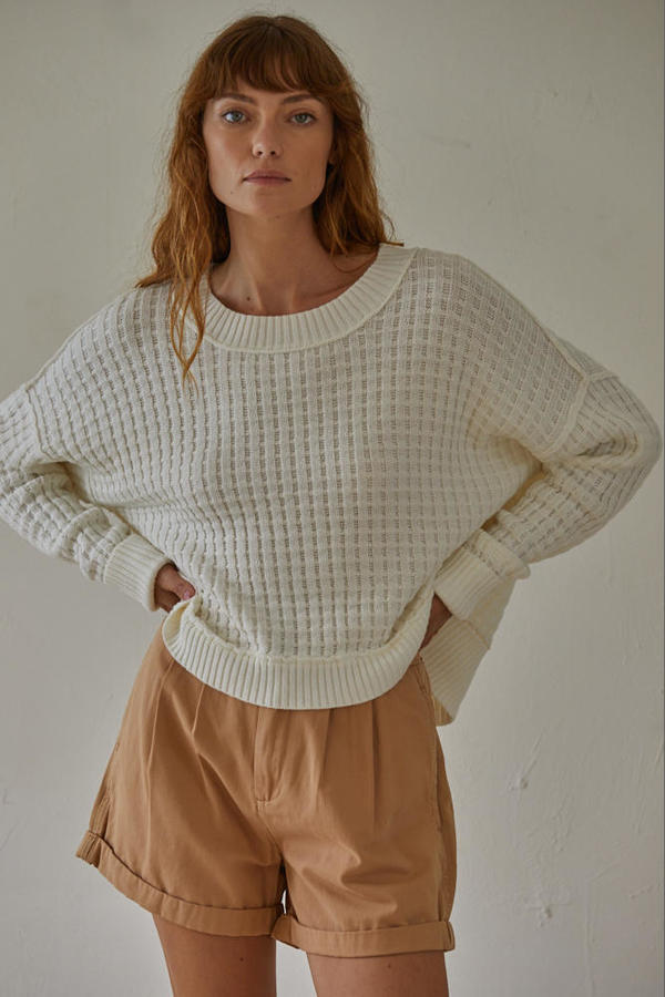 Baylor Ivory Pullover Sweater