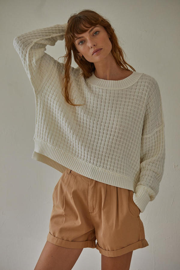 Baylor Ivory Pullover Sweater