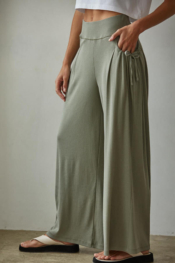 Celina Olive Wide Leg Pants