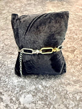 Gold & Silver large link bracelet