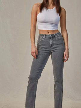 Mica Vintage Gray Straight Leg Jeans