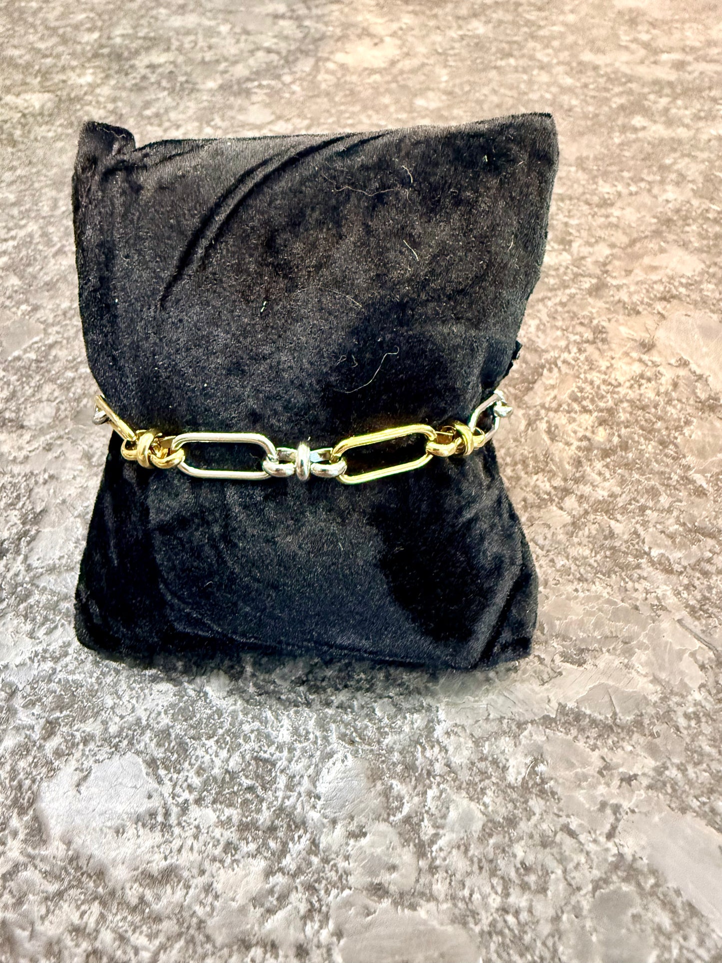 Gold & Silver large link bracelet