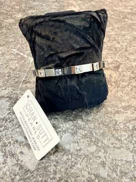 Chan Sutt Pearls Silver & CZ Bangle