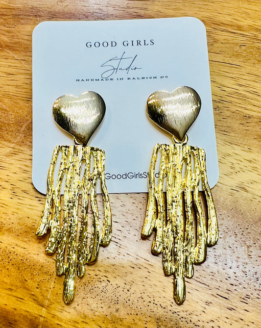 Rooted In Love Heart Earrings