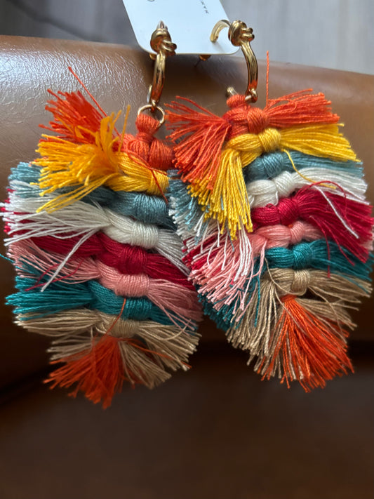 Multicolor Tassel Earring