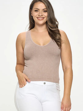 Reversible Ribbed Seamless Stonewashed Tank