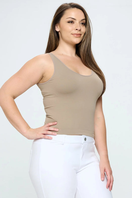 Seamless Reversible Neckline Tank OS/PS