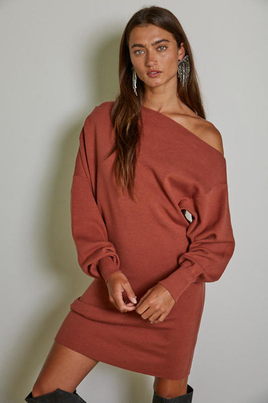 Terracotta Sweater Dress