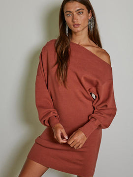 Terracotta Sweater Dress