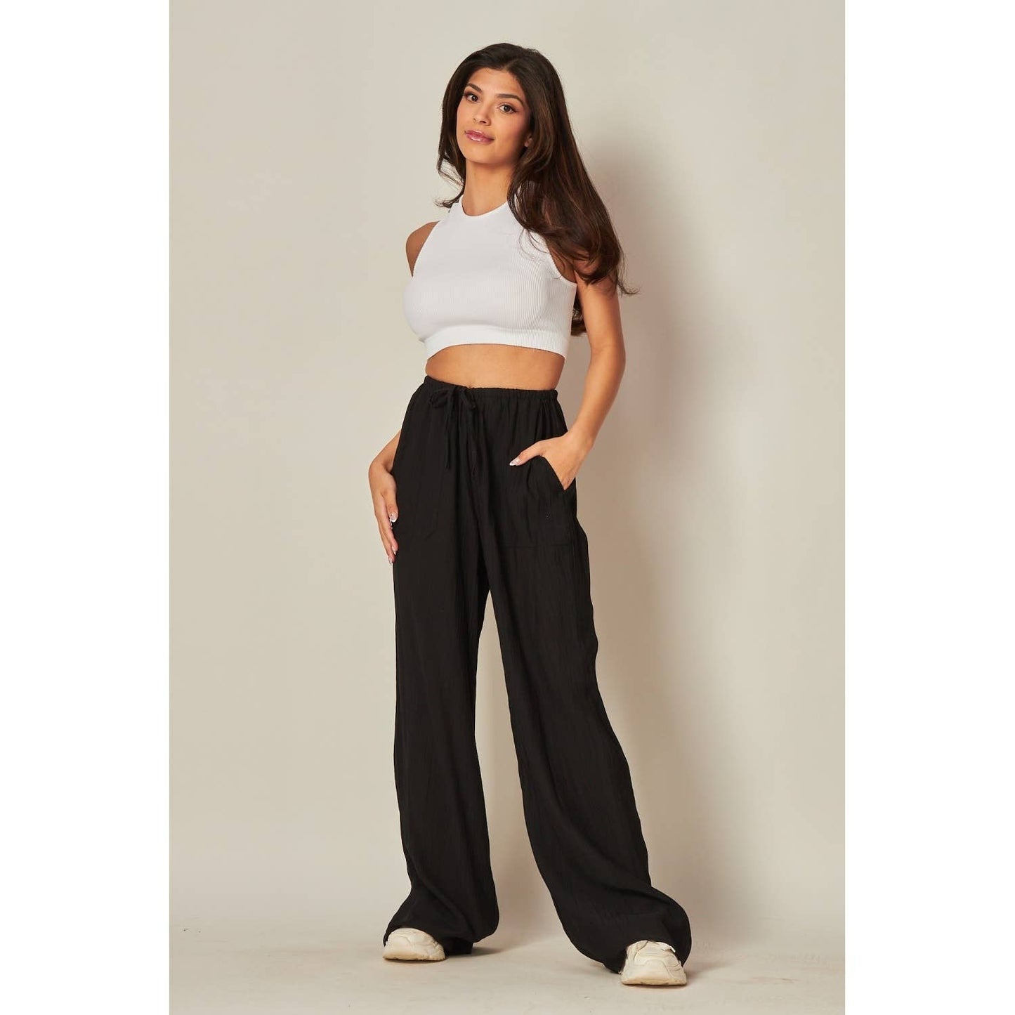 Wide Leg Black Pants