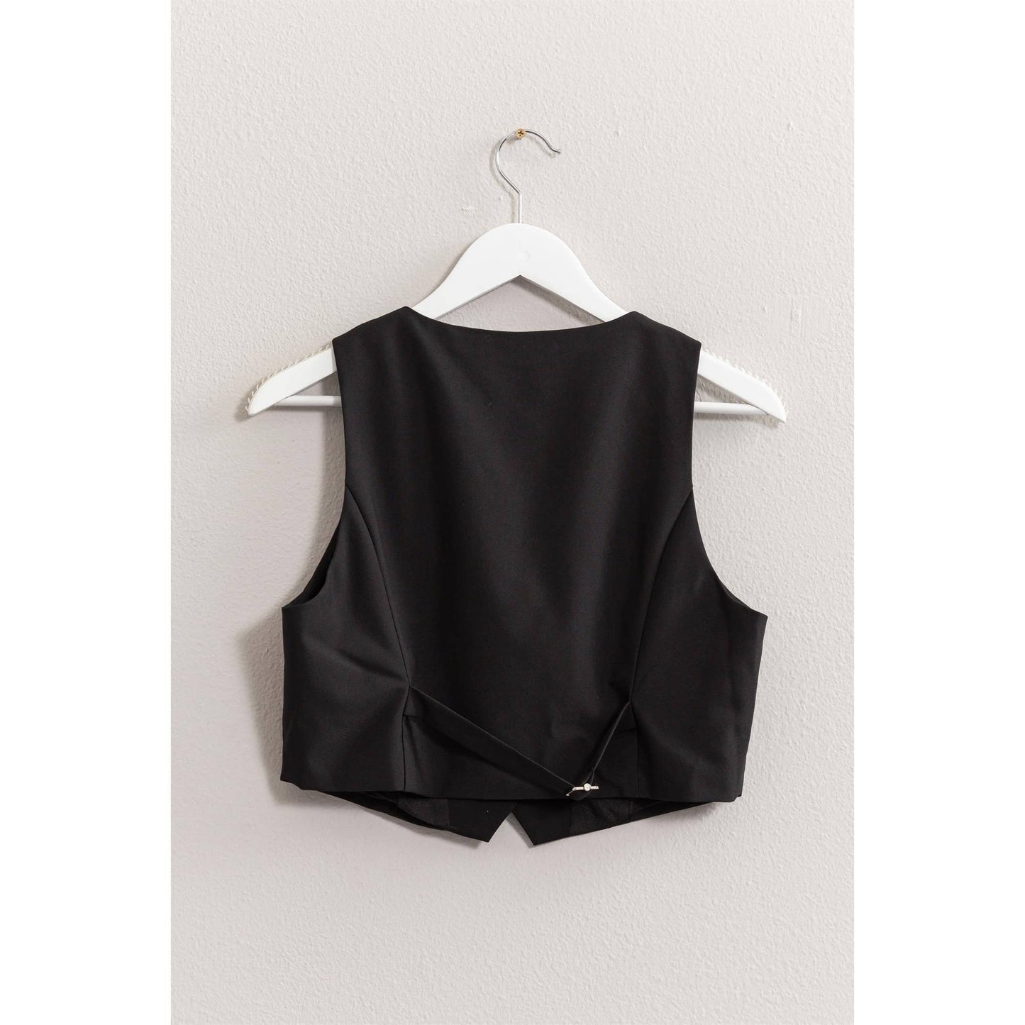 BUTTON-FRONT ADJUSTABLE VEST