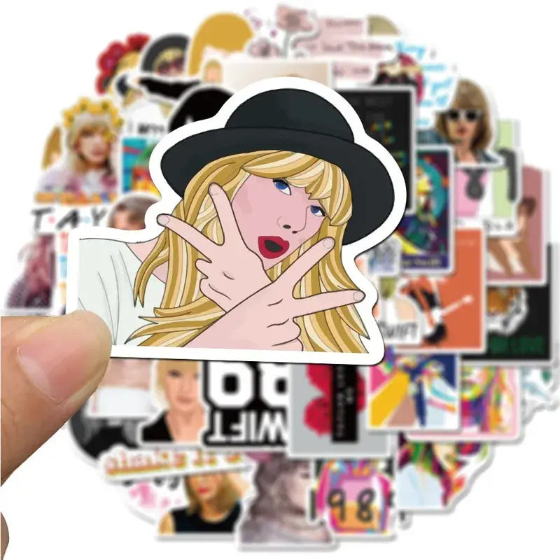 Taylor Swift Assortment of Waterproof Stickers, Decals.