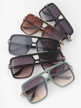 Luxury Stripe Aviator Sunglasses