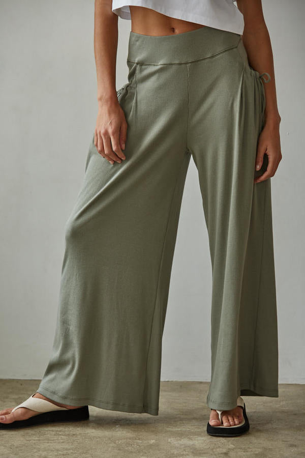 Celina Olive Wide Leg Pants