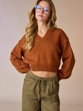 Autumn Blaze V Neck Sweater