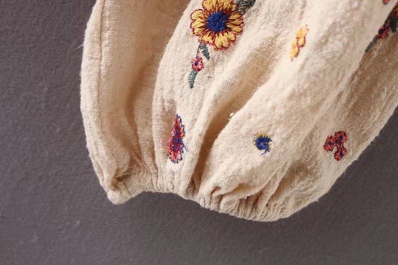 Off Shoulder Embroidered Blouse