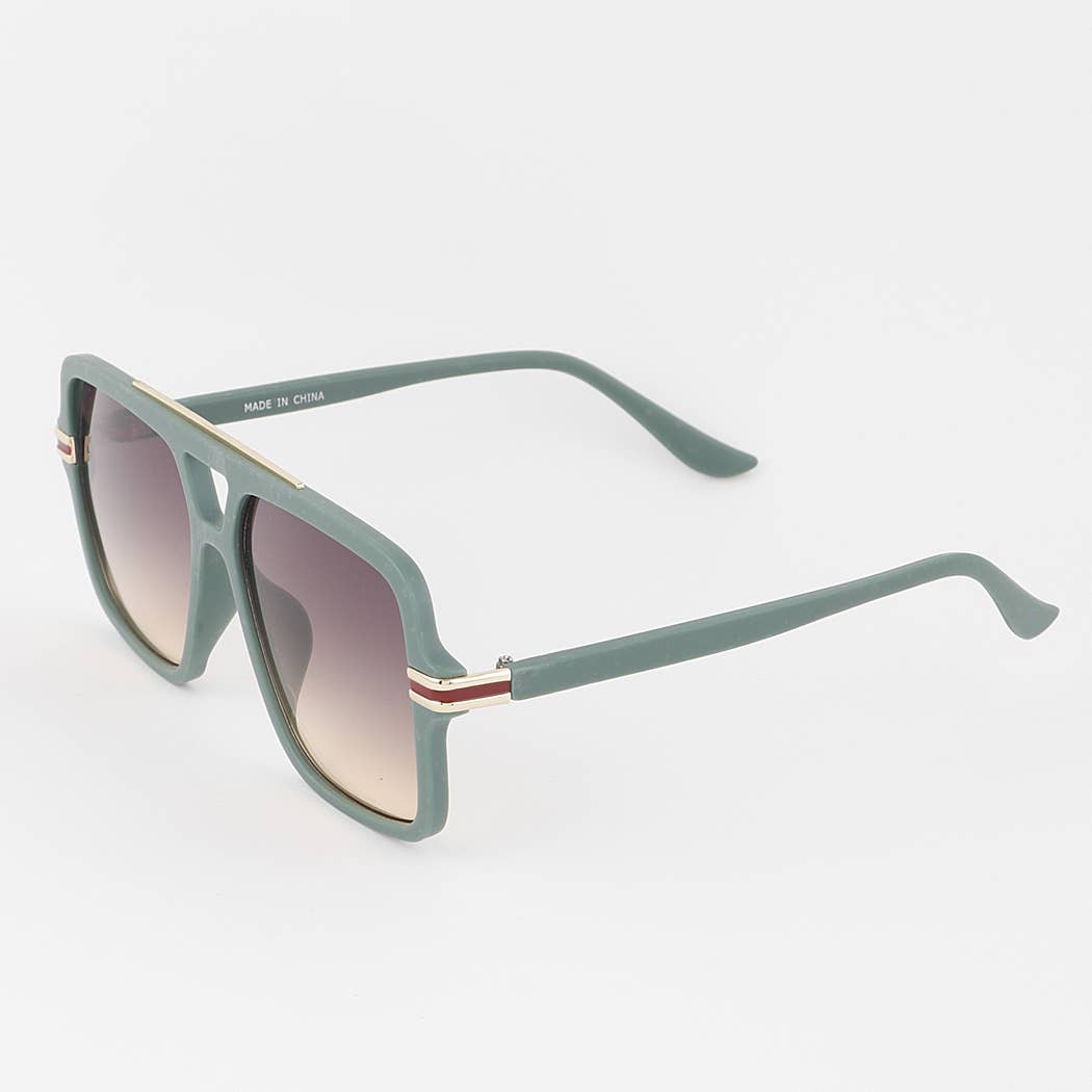 Luxury Stripe Aviator Sunglasses